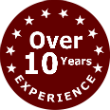 Over 10 years of Experience
